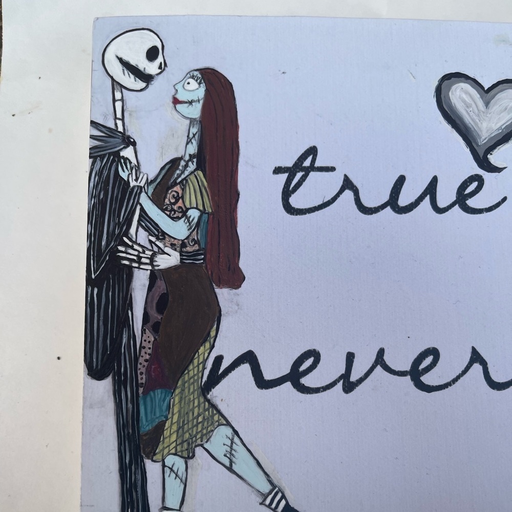 Nightmare before Christmas Handmade sign and light up cube